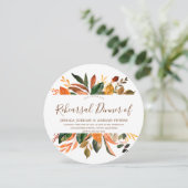 リーフモダンリース素朴秋リハーサルディナー 招待状 (スタンド正面)