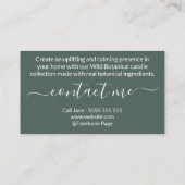 リーフモダンロゴ石鹸及びろうそく名刺 名刺 (裏面)