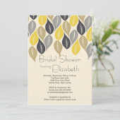 リーフモダン秋ブライダルシャワー招待 招待状 (スタンド正面)