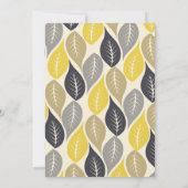 リーフモダン秋ブライダルシャワー招待 招待状 (裏面)