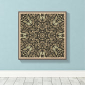 リーフラインアート抽象芸術オリジナル自然ウォールデコ キャンバスプリント (インサイチュ (ウッドフロア))