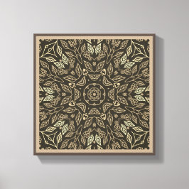 リーフラインアート抽象芸術オリジナル自然ウォールデコ キャンバスプリント