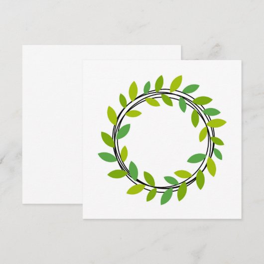 リーフリース 招待状 (正面/裏面)