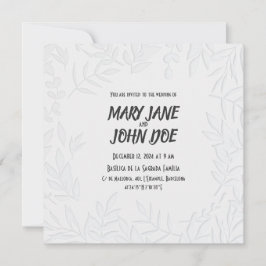 リーフレスプレス結婚式招待状 招待状