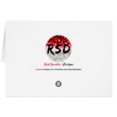 リーフ上のカエルB+Wグリーティングカード (裏面横)