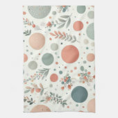 リーフ付き可愛いボール キッチンタオル (縦)