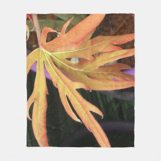 リーフ勉強2 フリースブランケット (正面)