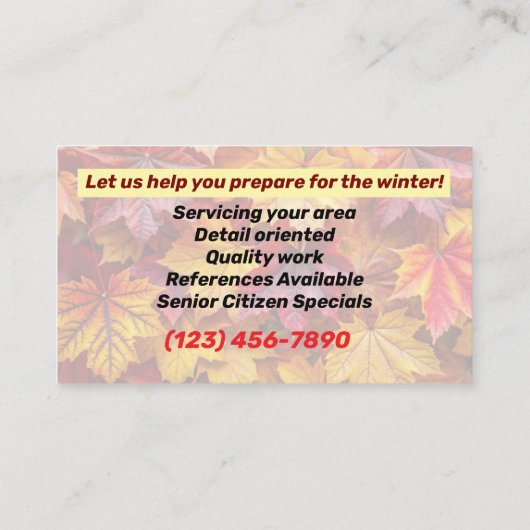 リーフ取り外し名刺 名刺 (裏面)