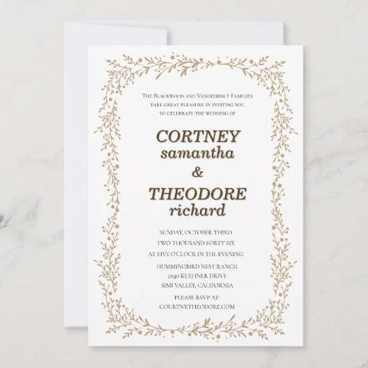 リーフ天国結婚式招待状 招待状 (正面)