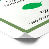 リーフ形態学図余白形状探索ポスター ポスター (角)