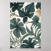 リーフ形状美しいパターン ポスター (正面)