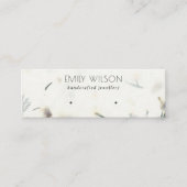 リーフ手作り紙テクスチャイヤリングディスプレイ スキニー名刺 (正面)