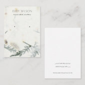 リーフ手作り紙テクスチャイヤリングディスプレイ 名刺 (正面/裏面)