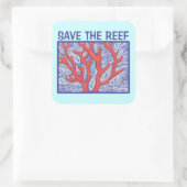 リーフ救ハッピーフィッシュのシール スクエアシール (バッグ)