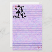 リーフ文字A 便箋 (正面/裏面)