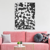 リーフ日本のプリント、白黒 キャンバスプリント (インサイチュ (リビング))