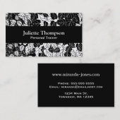 リーフ日本のプリント、白黒 名刺 (正面/裏面)