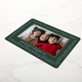 リーフ植物体のフレームの休日フォイルクリスマスカード 箔シーズンカード (回転した状態)