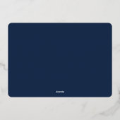 リーフ植物体のフレームの休日フォイルクリスマスカード 箔シーズンカード (裏面)