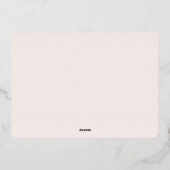 リーフ植物体のフレームの休日フォイルクリスマスカード 箔シーズンカード (裏面)