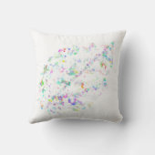 リーフ状の水彩絵を描（ばちゃばちゃ）跳ねる クッション (裏面)