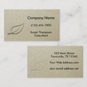 リーフ独身のフェイクエンボスグラフィック 名刺 (正面/裏面)