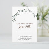 リーフ素晴らしユダヤ人RSVPカードと封筒 出欠カード (スタンド正面)