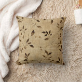 リーフ素朴つる植物オンバーラップ クッション (ブランケット)