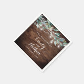 リーフ素朴ストリングラ結婚イト スタンダードカクテルナプキン (角)