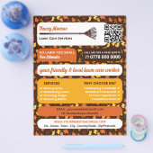 リーフ素朴デザイン、芝生サー気にビス チラシ (シングル)