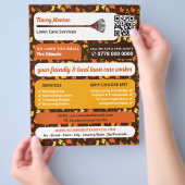 リーフ素朴デザイン、芝生サー気にビス チラシ (手)