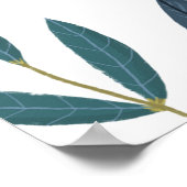 リーフ素朴フローラ結婚の歓迎 ポスター (角)