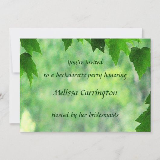 リーフ結婚バチェロレッテ 招待状 (正面)