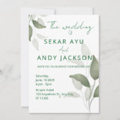 リーフ結婚式招待状 招待状 (正面)