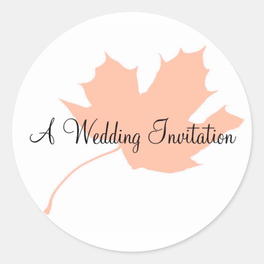 リーフ結婚式用シール ラウンドシール (正面)