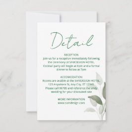 リーフ結婚詳細 出欠カード