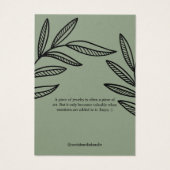 リーフ自然ジュエリーイヤリング表示カード (裏面)