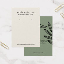 リーフ自然ジュエリーイヤリング表示カード