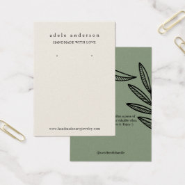 リーフ自然ジュエリーイヤリング表示カード