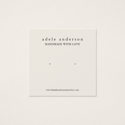 リーフ自然ジュエリースタッドイヤリングディスプレイカード (正面)