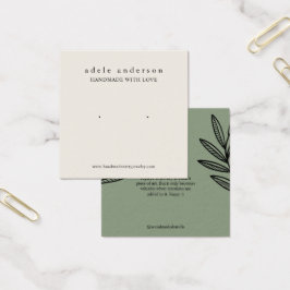 リーフ自然ジュエリースタッドイヤリングディスプレイカード