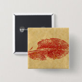 リーフ自然プリントボタン 缶バッジ (正面&裏面)