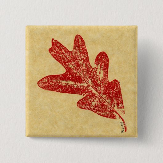 リーフ自然プリントボタン 缶バッジ (正面)