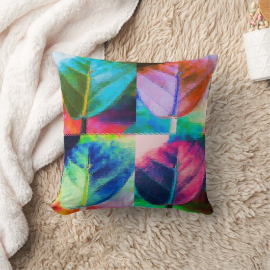 リーフ色 クッション (ブランケット)