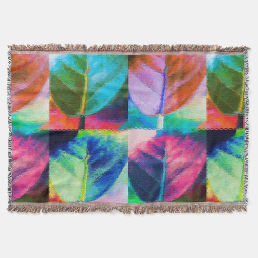 リーフ色 スローブランケット (正面)