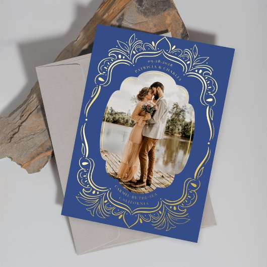 リーフ華美フォトフレーム 箔招待状