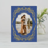 リーフ華美フォトフレーム 箔招待状 (立ち正面)