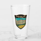 リーフ落ちたレイクカリフォルニアヴィンテージ タンブラーグラス (正面)