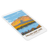 リーフ落ちたレイクカリフォルニア州秋ヴィンテージ マグネット (右側)