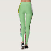 リーフ葉抽象芸術植物性オリジナル絵画ズ レギンス (裏面)